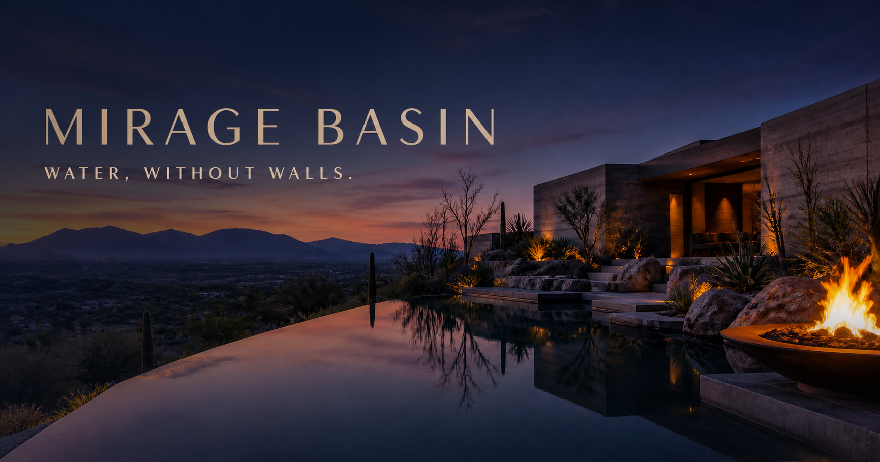Mirage Basin website concept preview